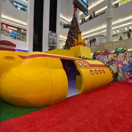 Visite o famoso submarino amarelo dos Beatles no Natal do Complexo Tatuapé. - Reprodução Facebook @complexotatuape