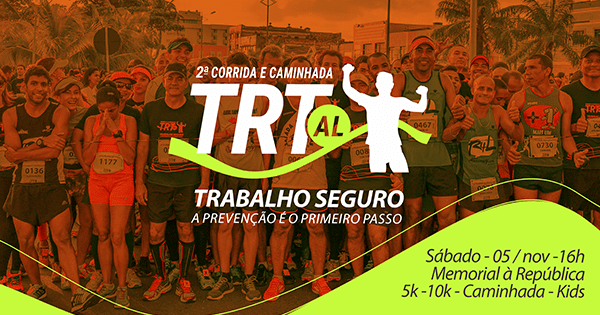 Inscrições abertas para a segunda caminhada e corrida do TRT19