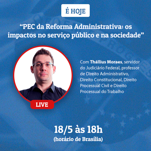 A live será transmitida tanto no Instagram da ANAJUSTRA Federal, no @anajustra, quanto no canal do YouTube da associação. - ANAJUSTRA Federal 