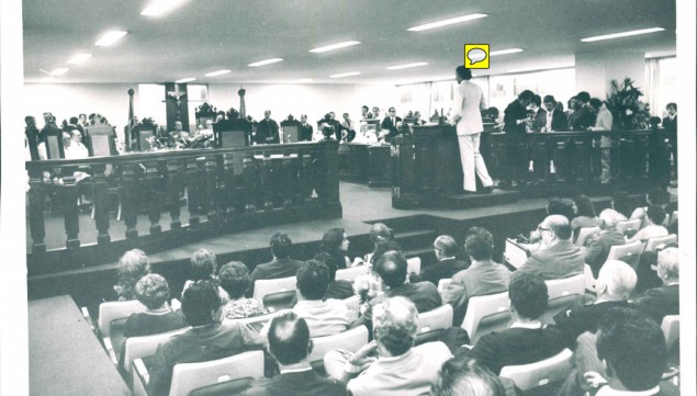 Inauguração do edifício-sede do Tribunal na Praça dos Tribunais Superiores, em Brasília (DF). - Arquivo STM Inauguração do edifício-sede do Tribunal na Praça dos Tribunais Superiores, em Brasília (DF).