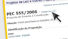 Falta de posicionamento do governo mantém a PEC 555/06 sem votação - -