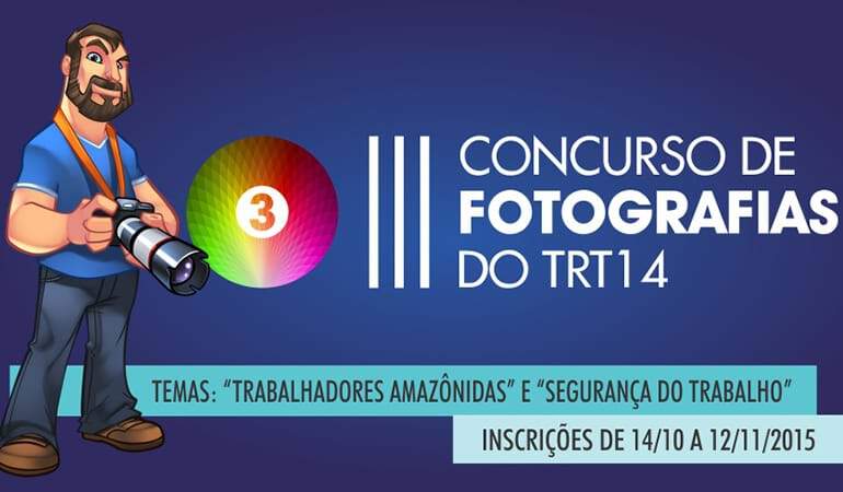 TRT14 realiza concurso fotográfico para ilustrar calendário de 2016