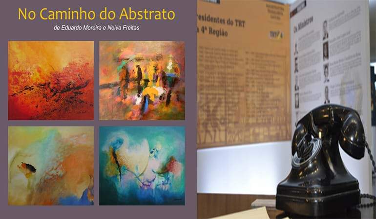 TRT4 exibe duas exposições em janeiro: uma de telas abstrata e outra com registros da magistratura gaúcha