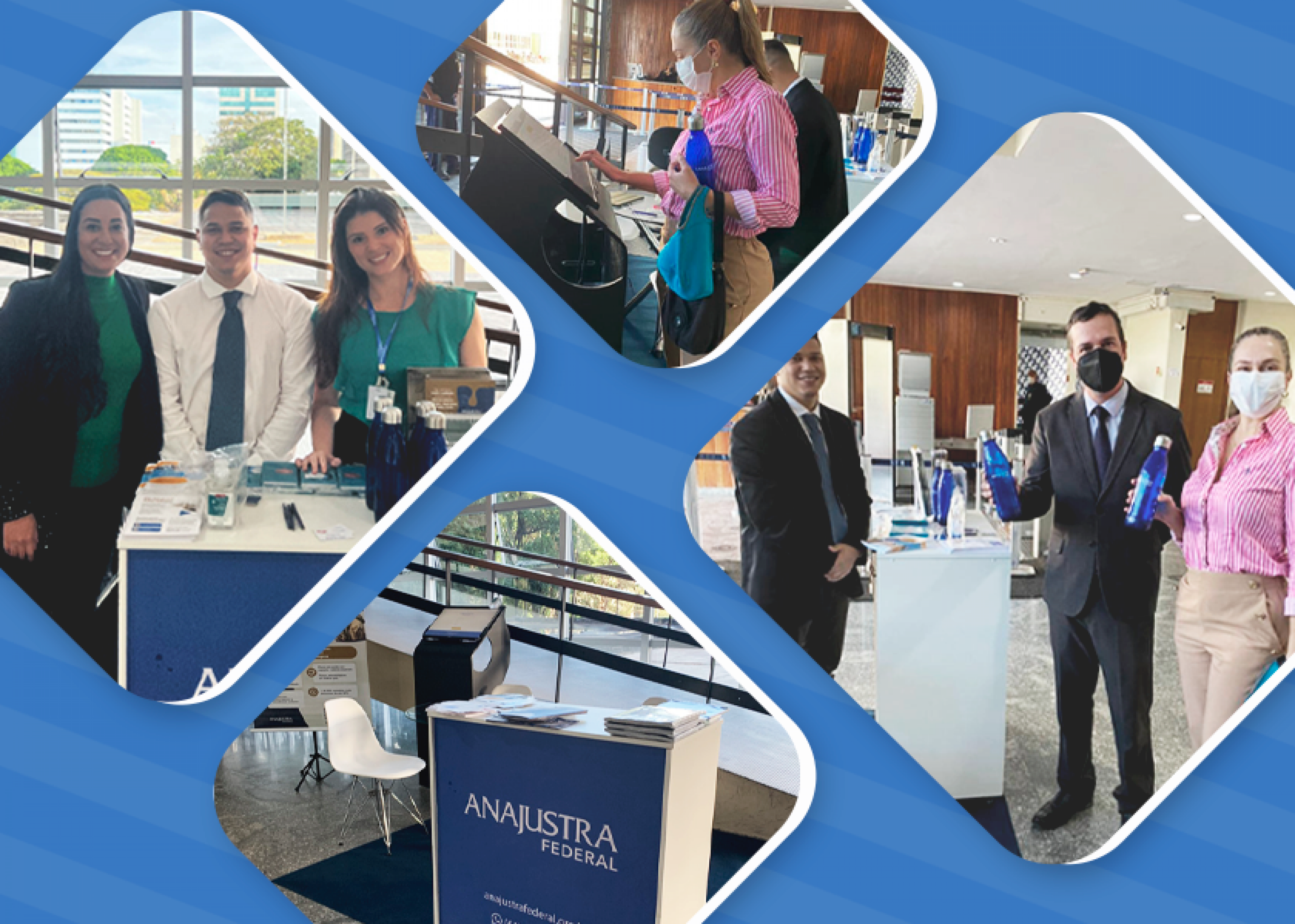 Stand da ANAJUSTRA Federal recebeu a visita de vários servidores. - ANAJUSTRA Federal