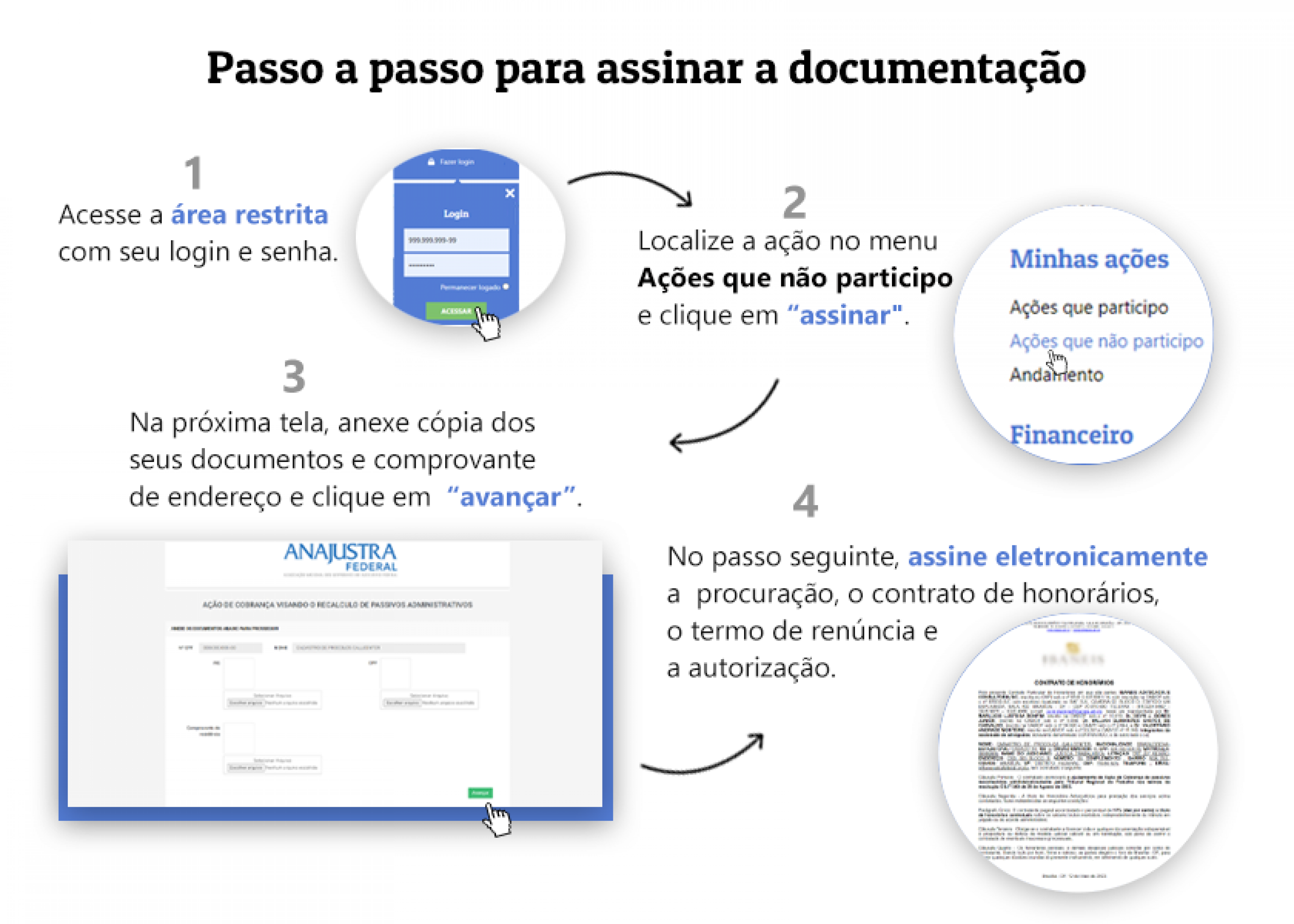 Confira como assinar a documentação online.