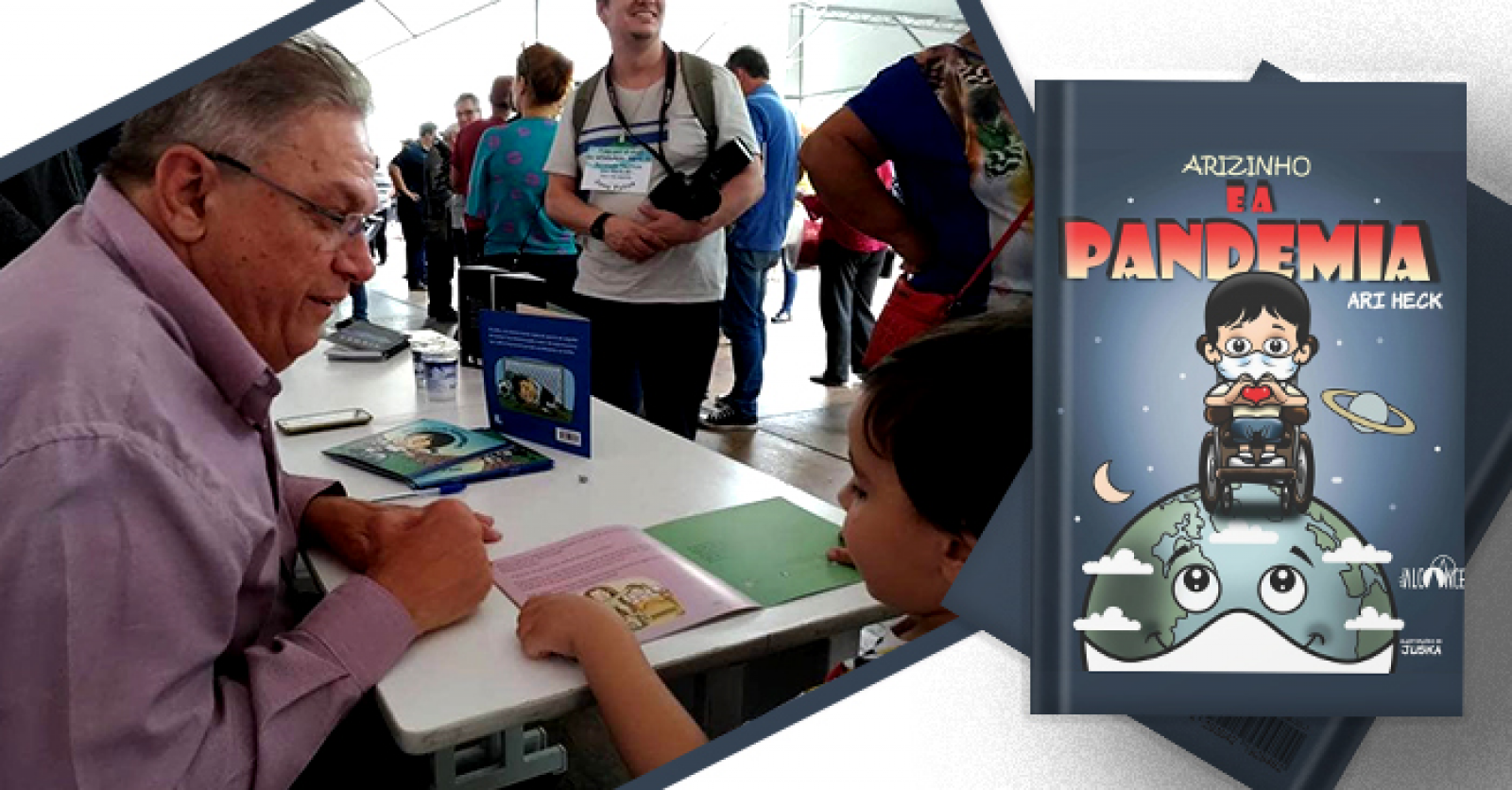Ari Heck lança sexto livro em evento drive thru