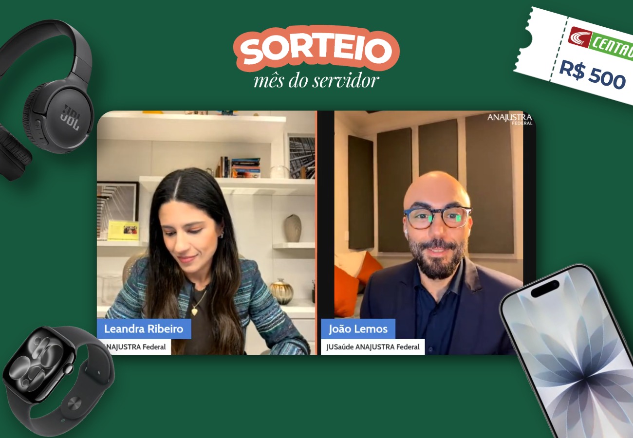 Image accompanying Live reúne histórias, orientações de saúde e sorteio de 50 prêmios, from Anajustra